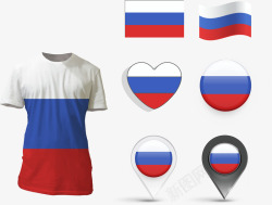 衣服体恤俄罗斯国旗周边高清图片