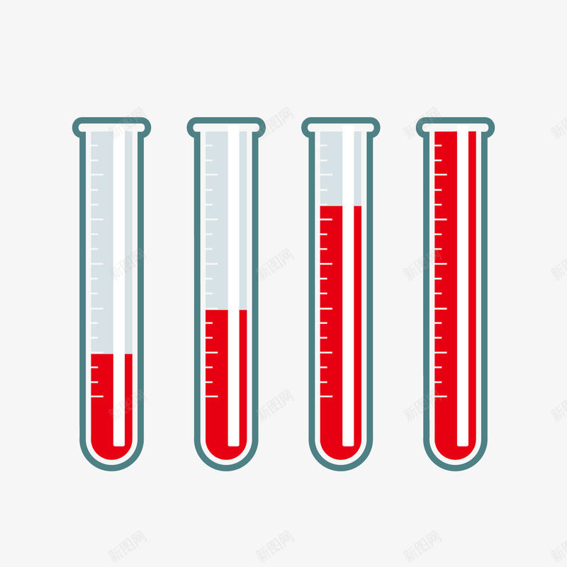 红色试管数据png免抠素材_88icon https://88icon.com 数据 素材 红色 试管