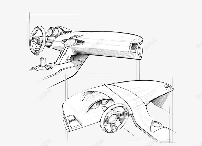 手绘方向盘psd免抠素材_88icon https://88icon.com 工业设计 方向盘 涂鸦本 画册 速写本