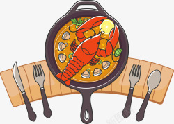 龙虾火锅素材