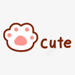 cute卡通熊掌cute图标高清图片