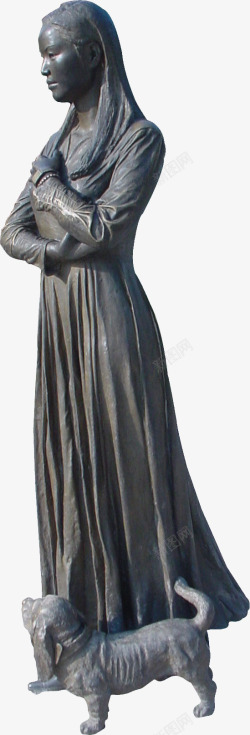 雕塑女人人物雕像高清图片