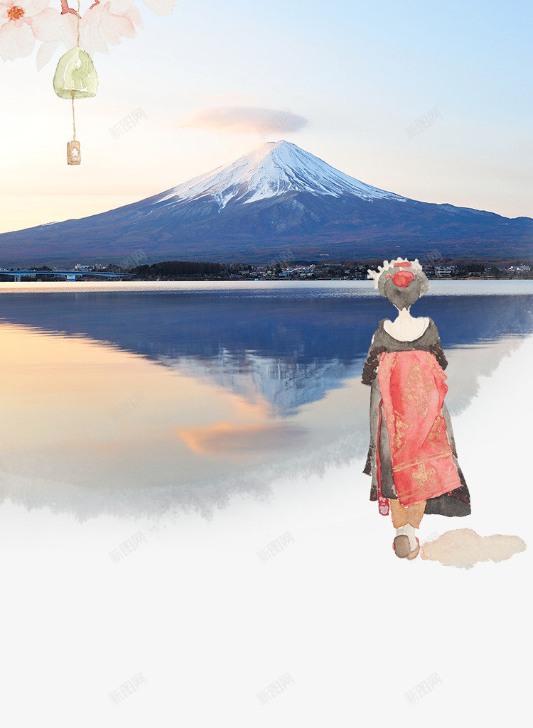 日本旅游png免抠素材_88icon https://88icon.com 富士山 旅游 日本 美丽的富士山