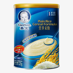 粘稠的婴儿米粉嘉宝营养配方米粉高清图片