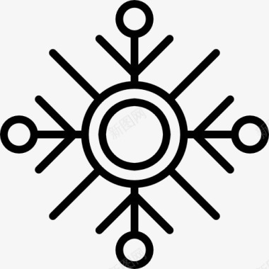 矢量冬天Snowflake图标图标