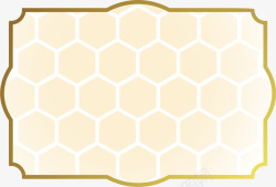 蜂窝纹理黄色蜂窝标签高清图片