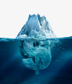 大海冰山创意冰山货币符号高清图片