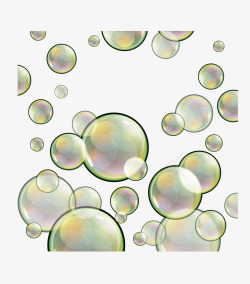多个精致逼真的透明水泡泡矢量图素材