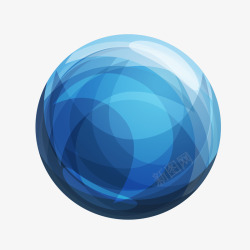 五彩球蓝色质感科技球体矢量图高清图片
