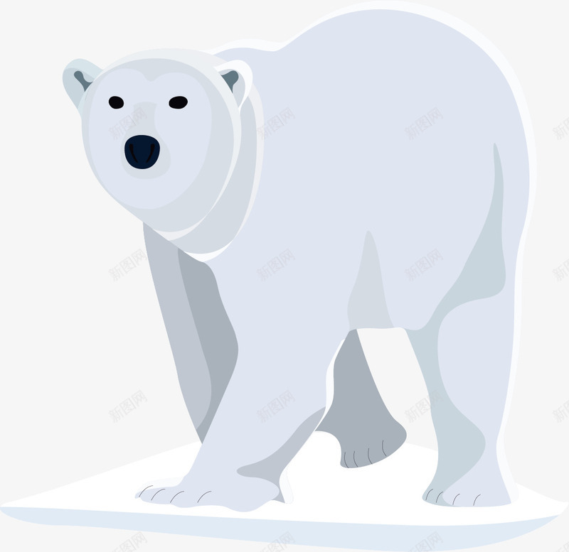 北极熊北极雪png免抠素材_88icon https://88icon.com 冬天 北极熊 北极雪 矢量北极雪