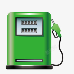 绿色加油站加油机中石油素材
