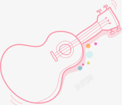 粉色的吉他吉他边框高清图片