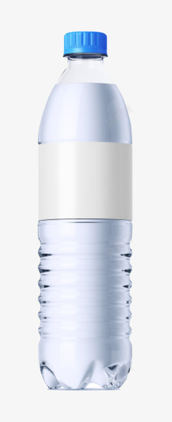 透明解渴贴白色贴纸的塑料瓶饮用素材