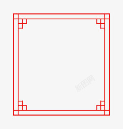 中国风卡通中式边框装饰图案矢量图素材
