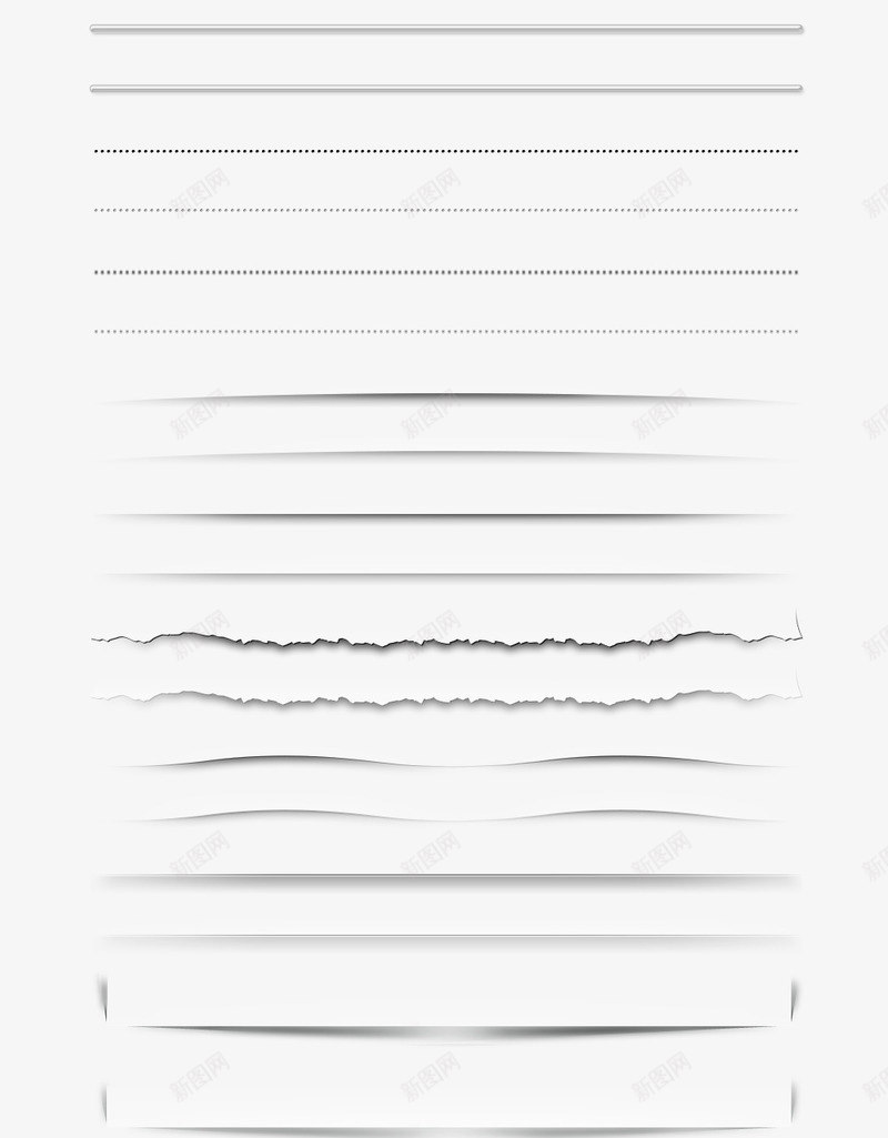 网页常用分割边缘线png免抠素材_88icon https://88icon.com 分割线 网页设计 边框纹理 边缘线