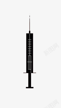 抽血针管矢量插画疫苗图标图标