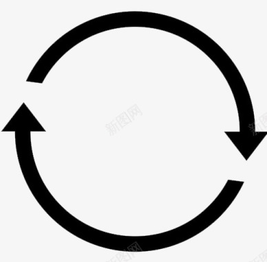黑色半圆箭头黑色箭头循环圆形图标图标