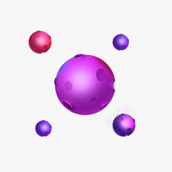 紫色圆弧星球科技元素素材