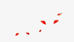 红色运动花瓣漂浮飘落素材