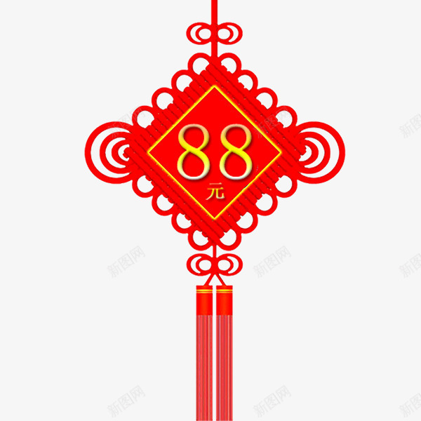 电商红色喜庆中国结标签png免抠素材_88icon https://88icon.com 中国结 价格标签 促销 喜庆红色 年货节 挂饰 电商