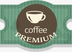 饮品咖啡标签矢量图素材