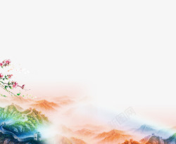 中秋节展板设计中国风意境唯美元素高清图片