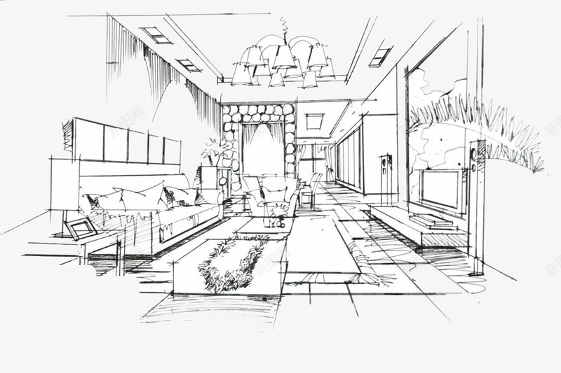 一点透视图png免抠素材_88icon https://88icon.com 一点透视 室内设计 线条 透视 透视线条