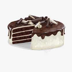 白巧克力蛋糕矢量图素材