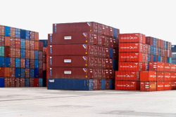 海运集装箱码头集装箱高清图片