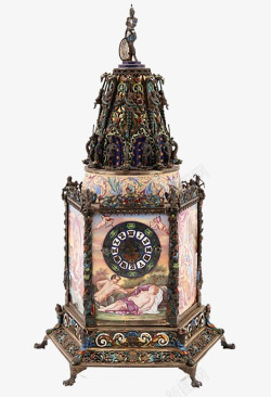 维也纳珐琅珠宝座钟素材