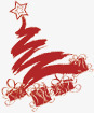 红色圣诞树涂鸦淘宝促销素材