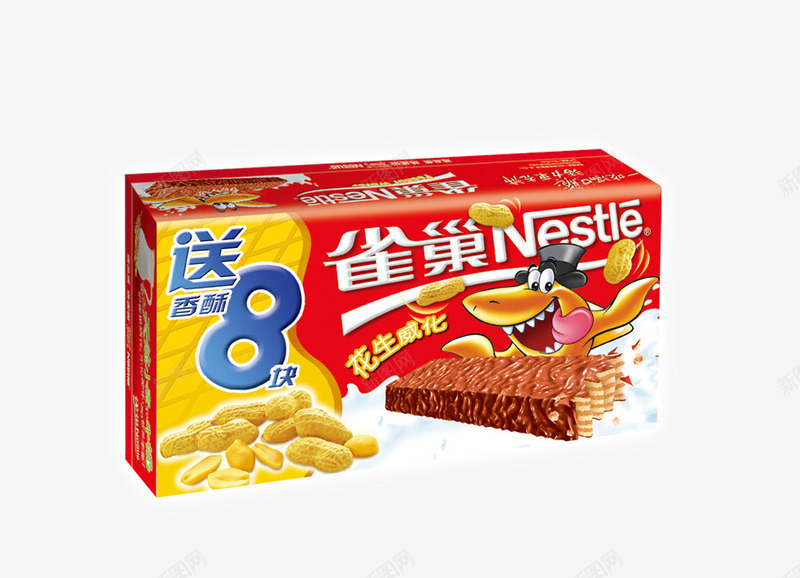 雀巢花生威化饼png免抠素材_88icon https://88icon.com 产品实物 雀巢花生威化饼 零食 食品