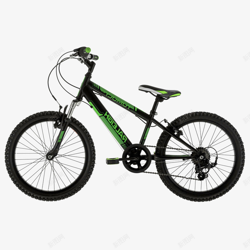 黑绿色自行车png免抠素材_88icon https://88icon.com 公共自行车 山地自行车 山地车 自行车
