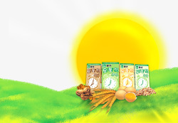 稻谷png实物产品实物蒙牛早餐奶高清图片