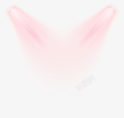 粉色灯光梦幻光束效果元素高清图片