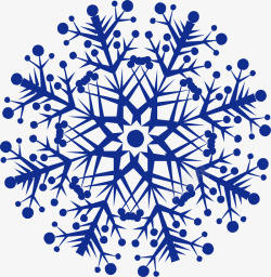 冬天蓝色的雪花花纹矢量图素材