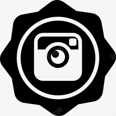 老式相机Instagram社交徽章图标图标