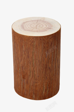 棕色木头深棕色木墩圆形木头截面实物高清图片