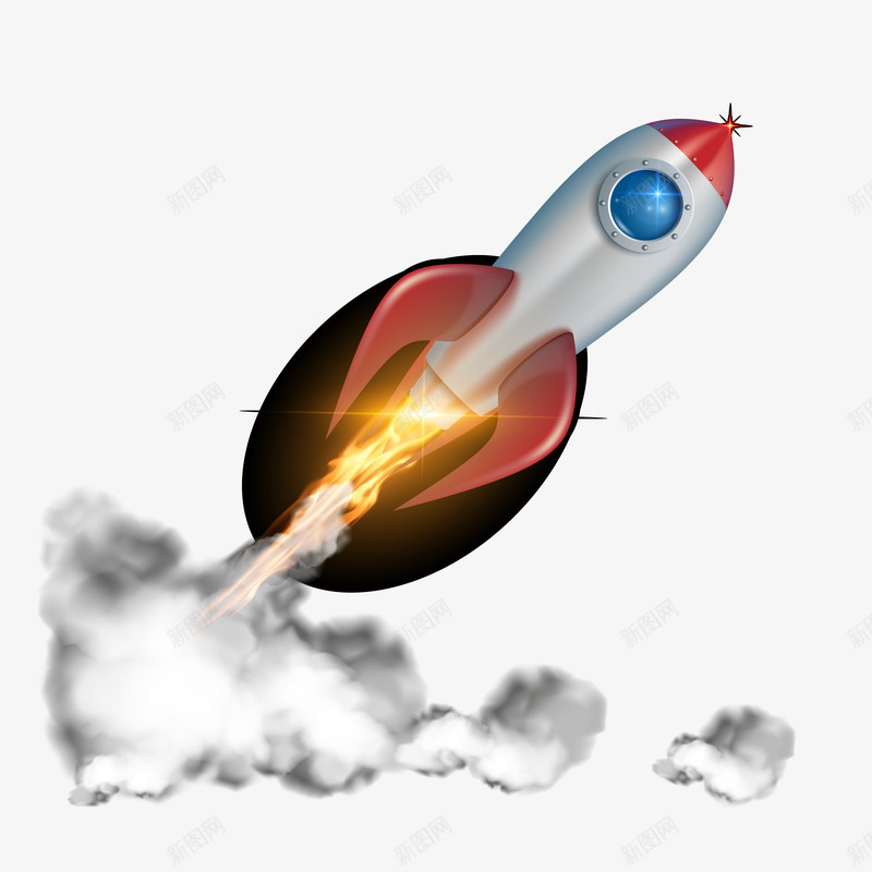 发射的火箭导弹png免抠素材_88icon https://88icon.com 导弹 火箭 烟雾