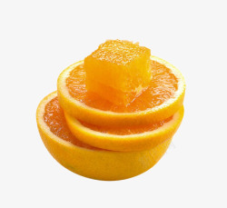 创意橙子果肉素材