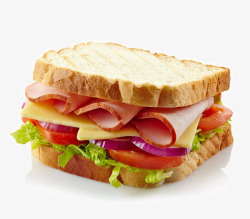 三明治面包美味的早餐食物高清图片