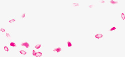 中秋节手绘粉色花瓣素材