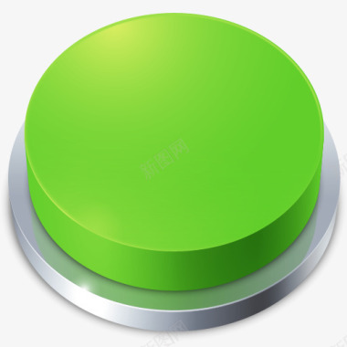 置顶按钮绿色透视图图标按钮去图标