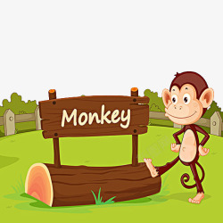 草地猴子可爱的猴子高清图片