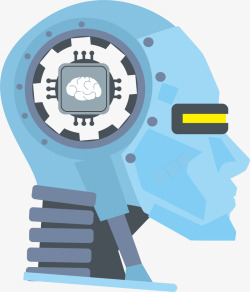 机器人大脑创意机器人创新金融矢量图高清图片