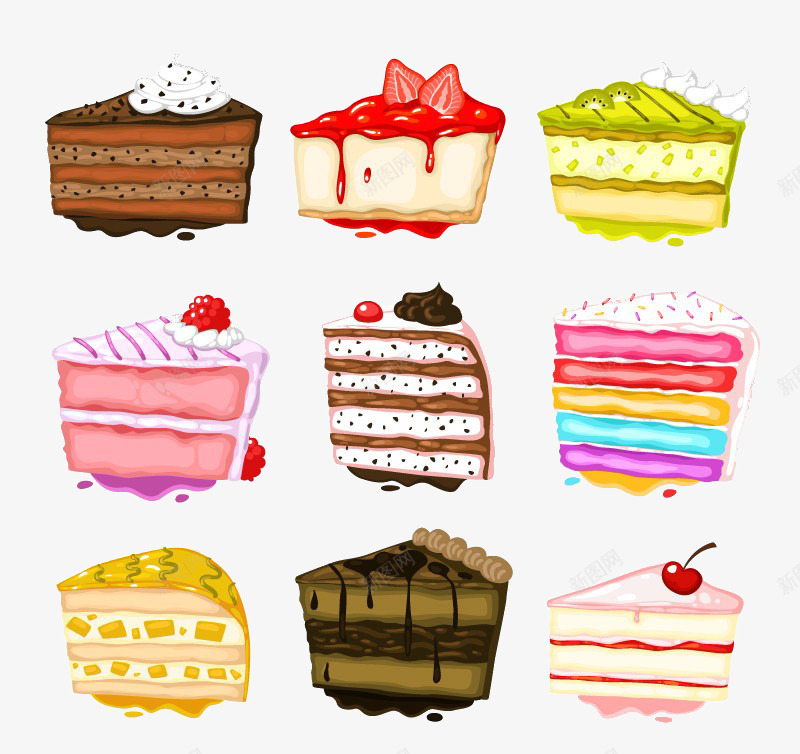 可口蛋糕png免抠素材_88icon https://88icon.com 切块蛋糕 卡通蛋糕 蛋糕