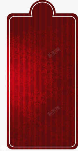 红色雪花底纹文本框矢量图素材