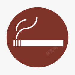 餐厅吸烟区指示牌矢量图素材