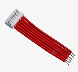 红色连接线家电配件连接线高清图片