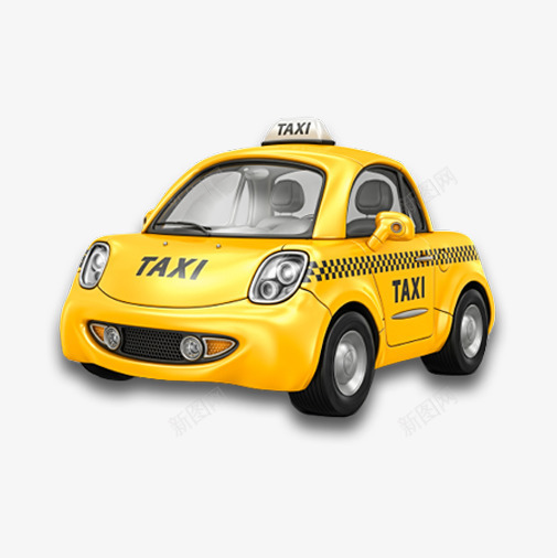 卡通出租车png免抠素材_88icon https://88icon.com TAXI png图片 免抠 出租车 卡通汽车 黄色汽车